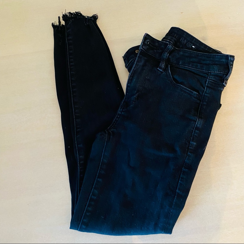American Eagle Ne(x)t Level Stretch Black High Waisted Jeans